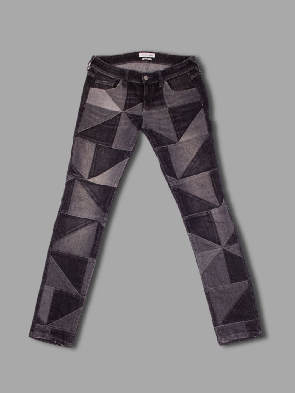 ISABEL MARANT ETOILE Black Grey Patchwork Skinny Fit Jeans Pre-Fall 2014 DILLON